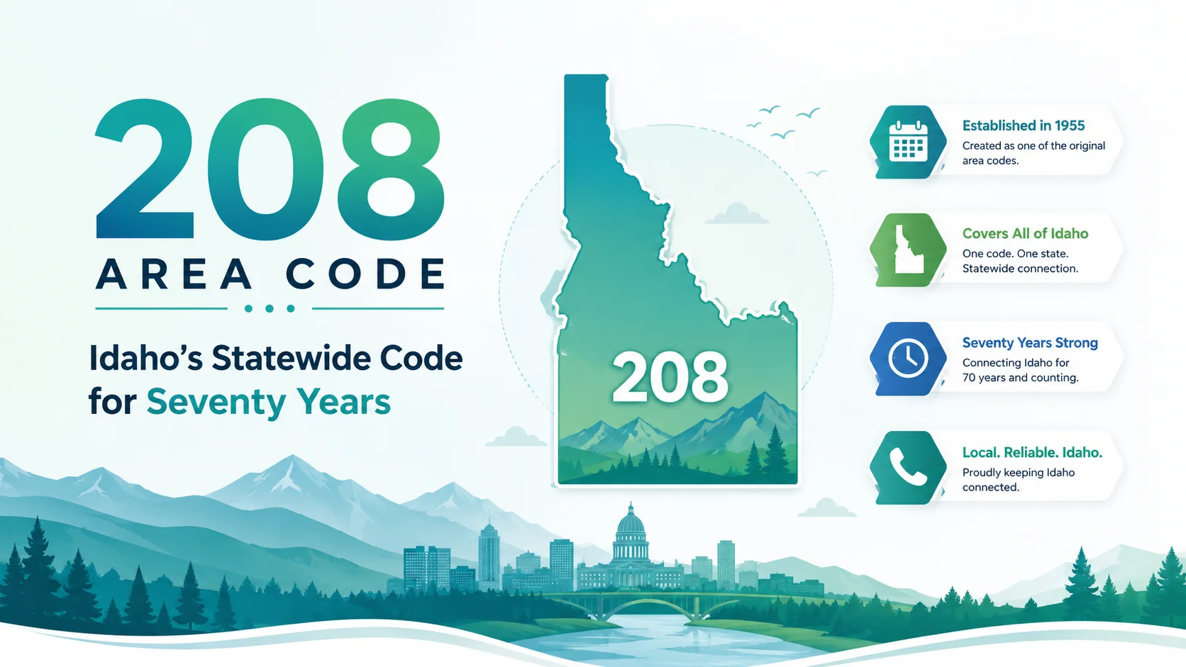 208 Area Code: Idaho's Statewide Code for Seventy Years