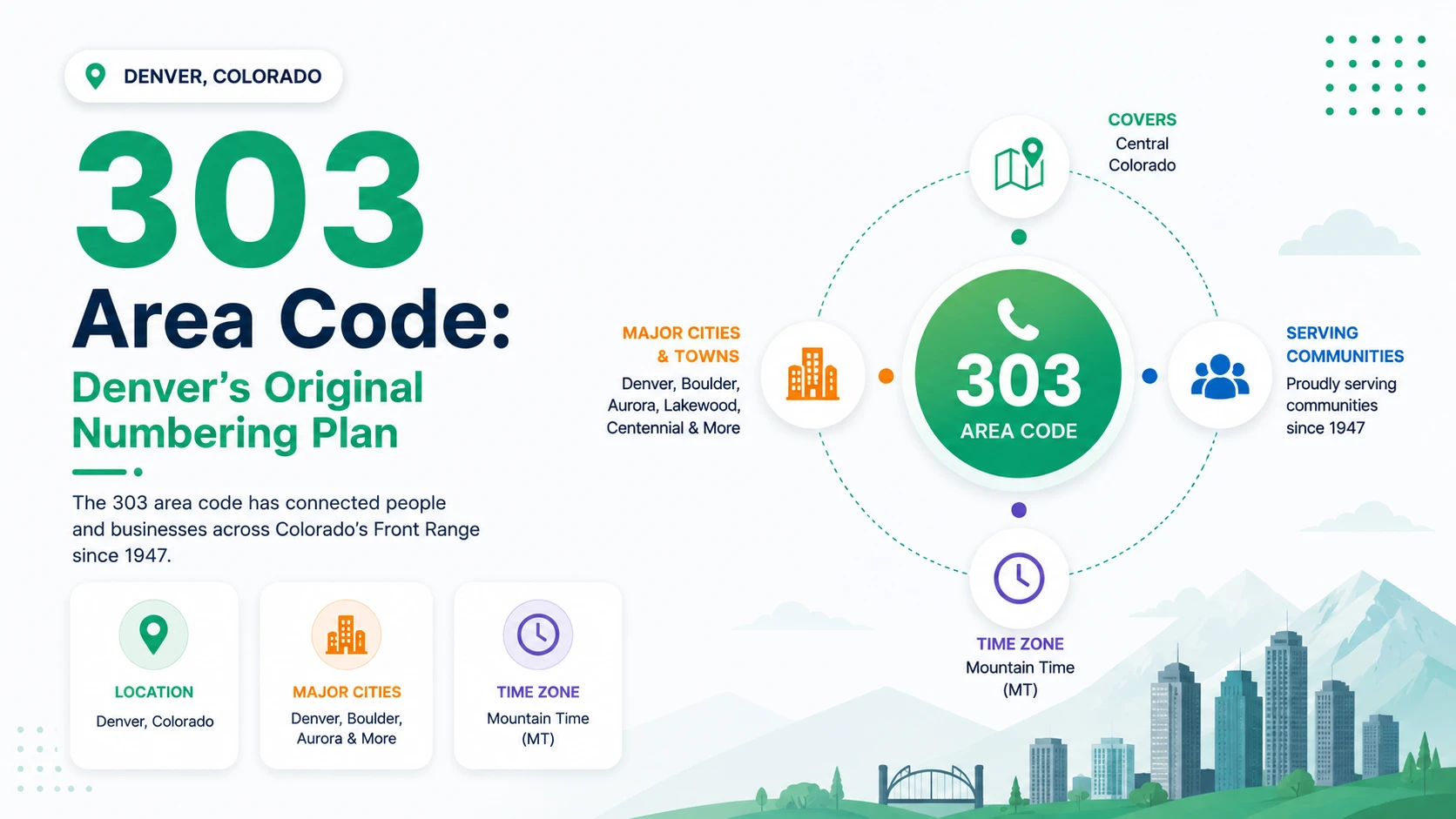 303 Area Code: Denver's Original Numbering Plan