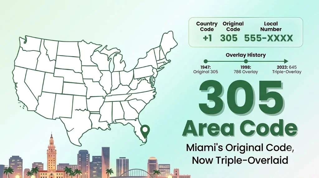 305 Area Code: Miami's Original Code, Now Triple-Overlaid