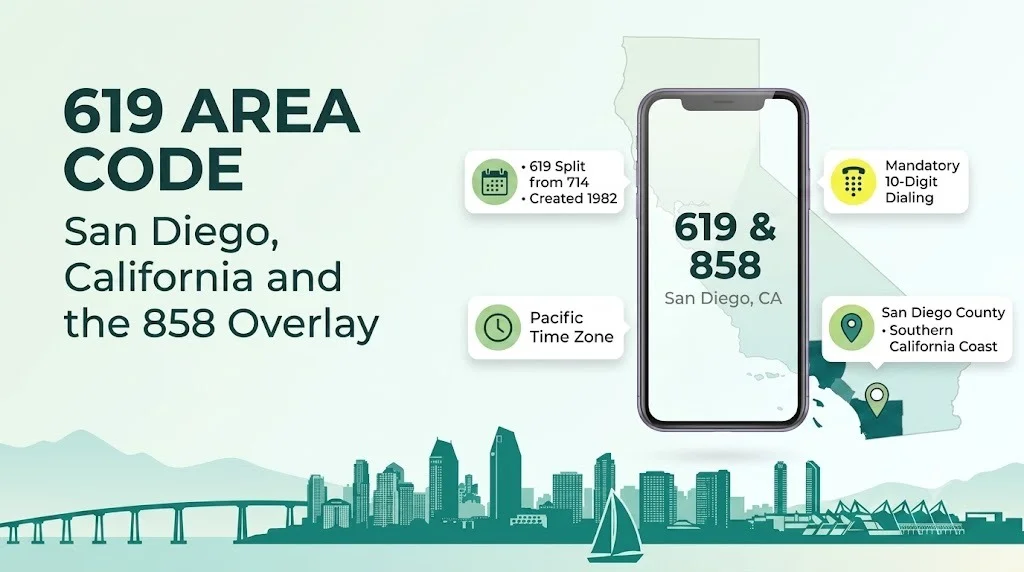 619 Area Code: San Diego, California and the 858 Overlay