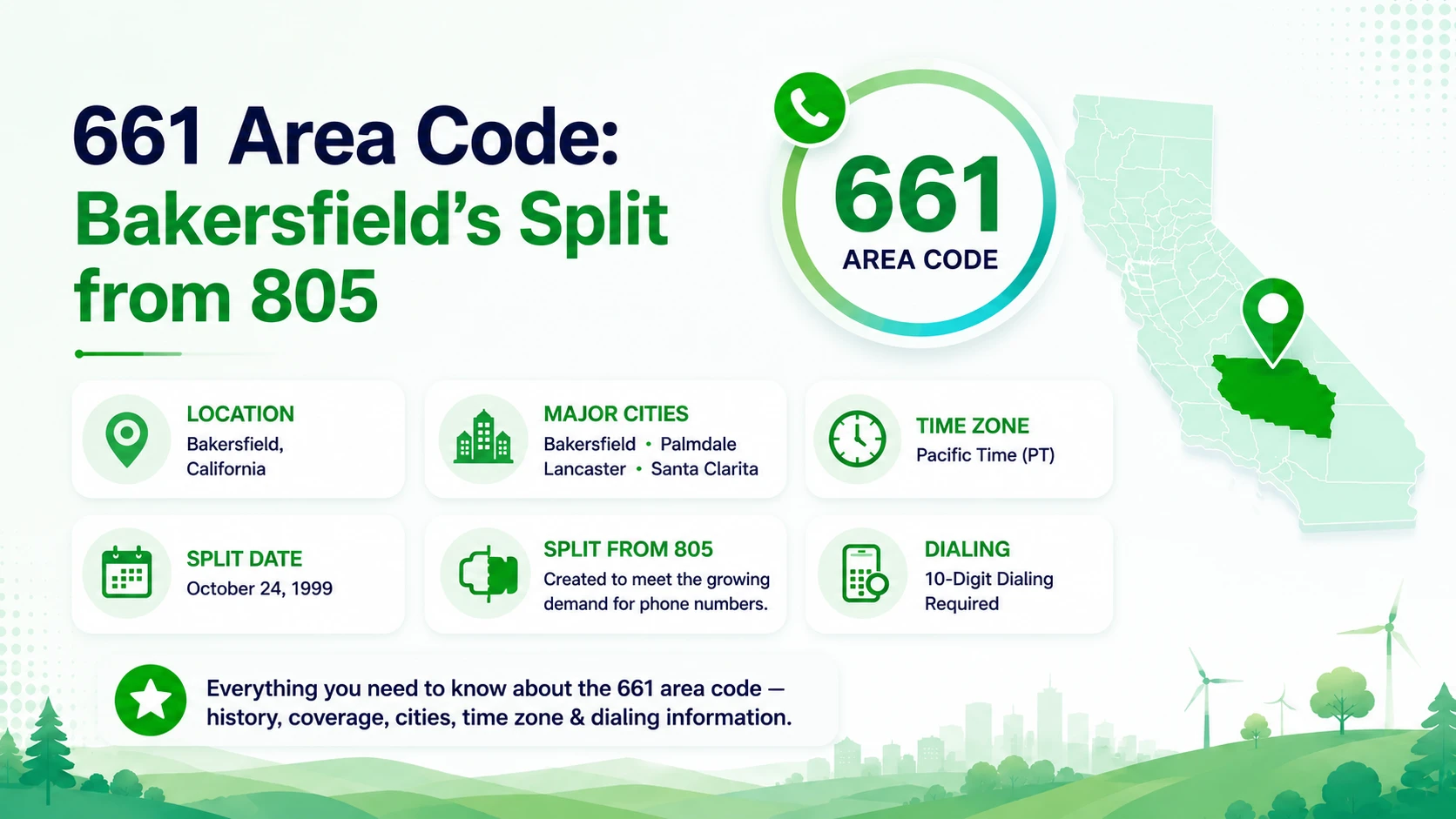 661 Area Code: Bakersfield's Split from 805