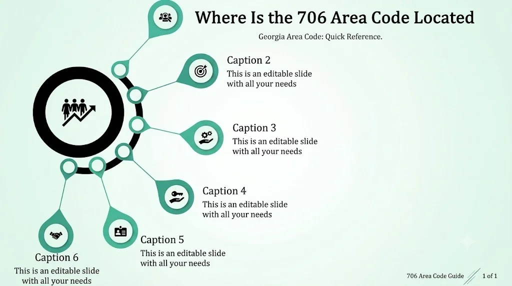 Where is the 706 area code located — map of Georgia outside metro Atlanta