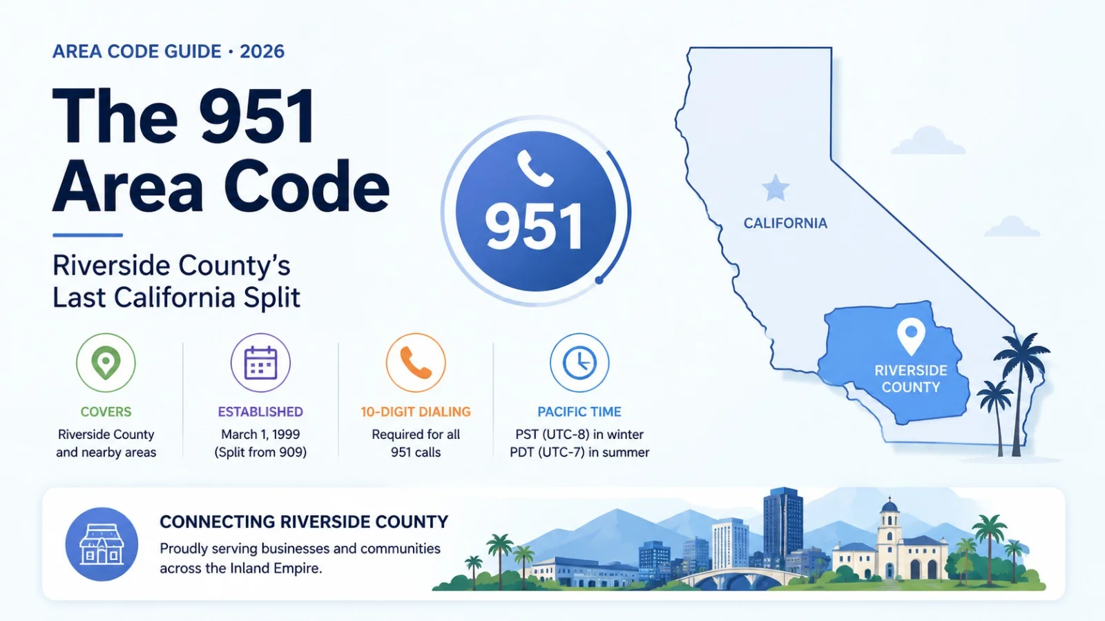 951 Area Code: Riverside County's Last California Split