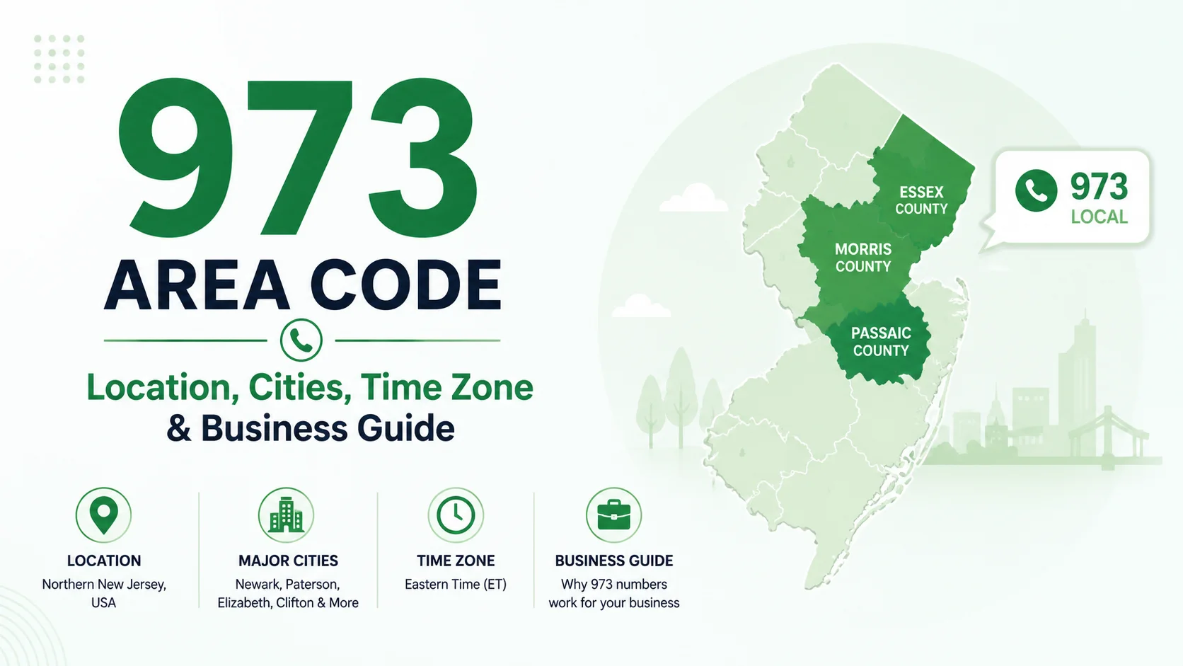 973 Area Code: Northern New Jersey Location, Cities & What You Need to Know