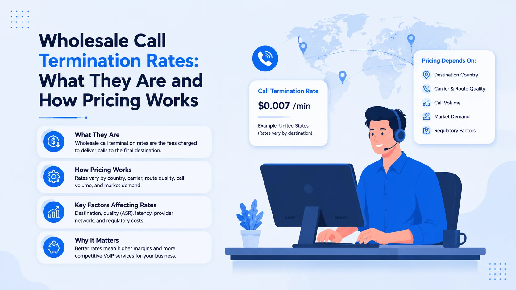Wholesale Call Termination Rates: What They Are and How Pricing Works