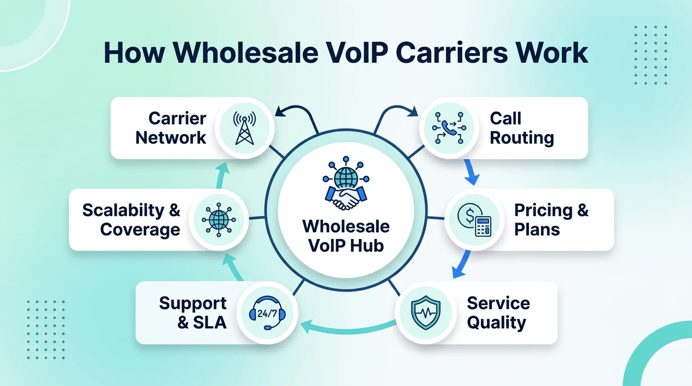 How wholesale VoIP carriers work — real-time call routing and destination network termination