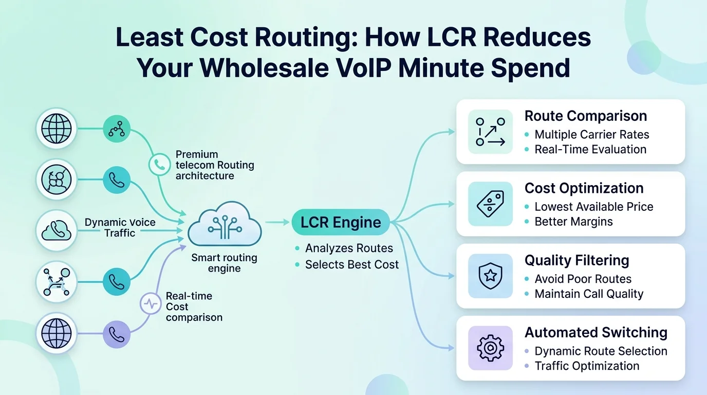 Least Cost Routing: How LCR Reduces Your Wholesale VoIP Minute Spend