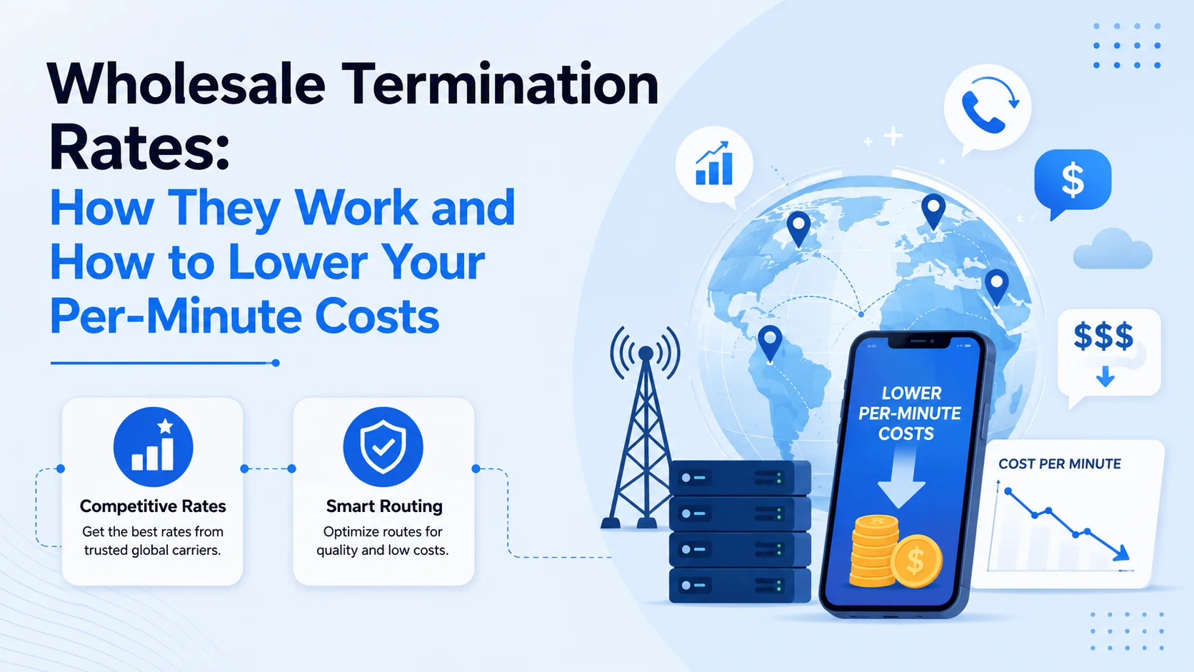 Wholesale Termination Rates: How They Work and How to Lower Your Per-Minute Costs