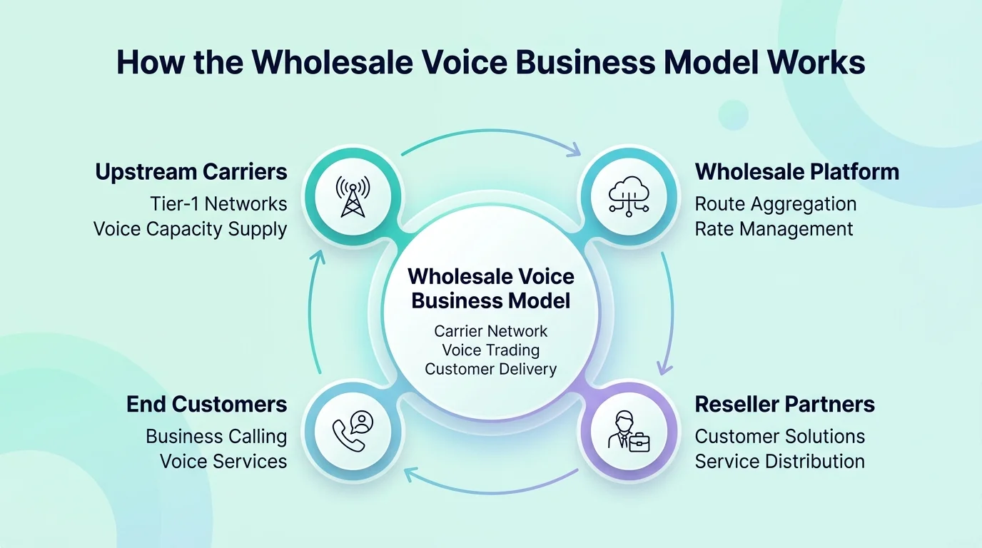 How the Wholesale Voice Business Model Works: Procurement, Routing, Billing