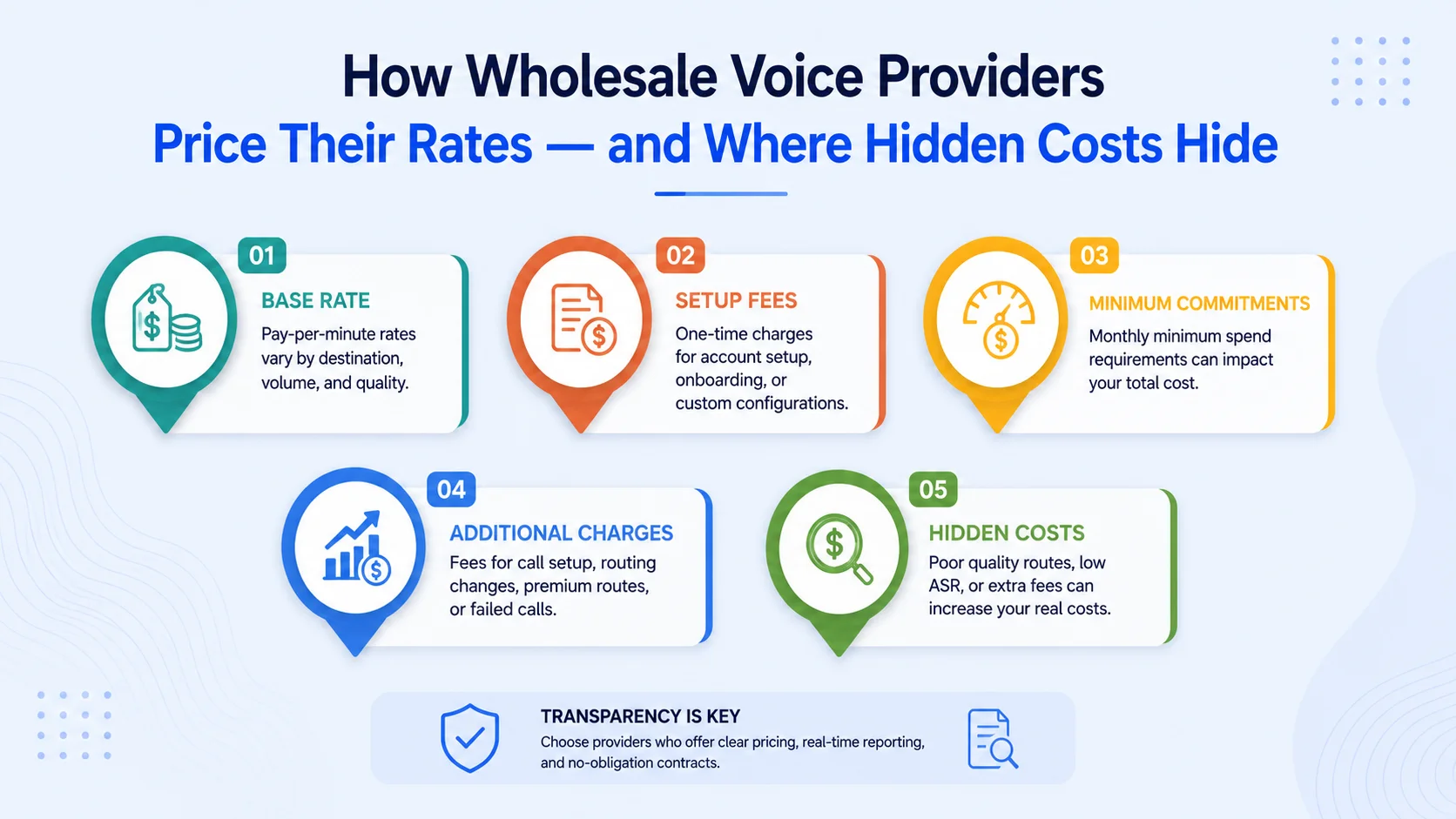 How Wholesale Voice Providers Price Their Rates and Where Hidden Costs Hide