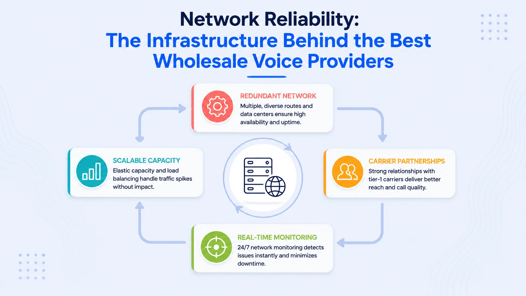 Network Reliability: The Infrastructure Behind the Best Wholesale Voice Providers