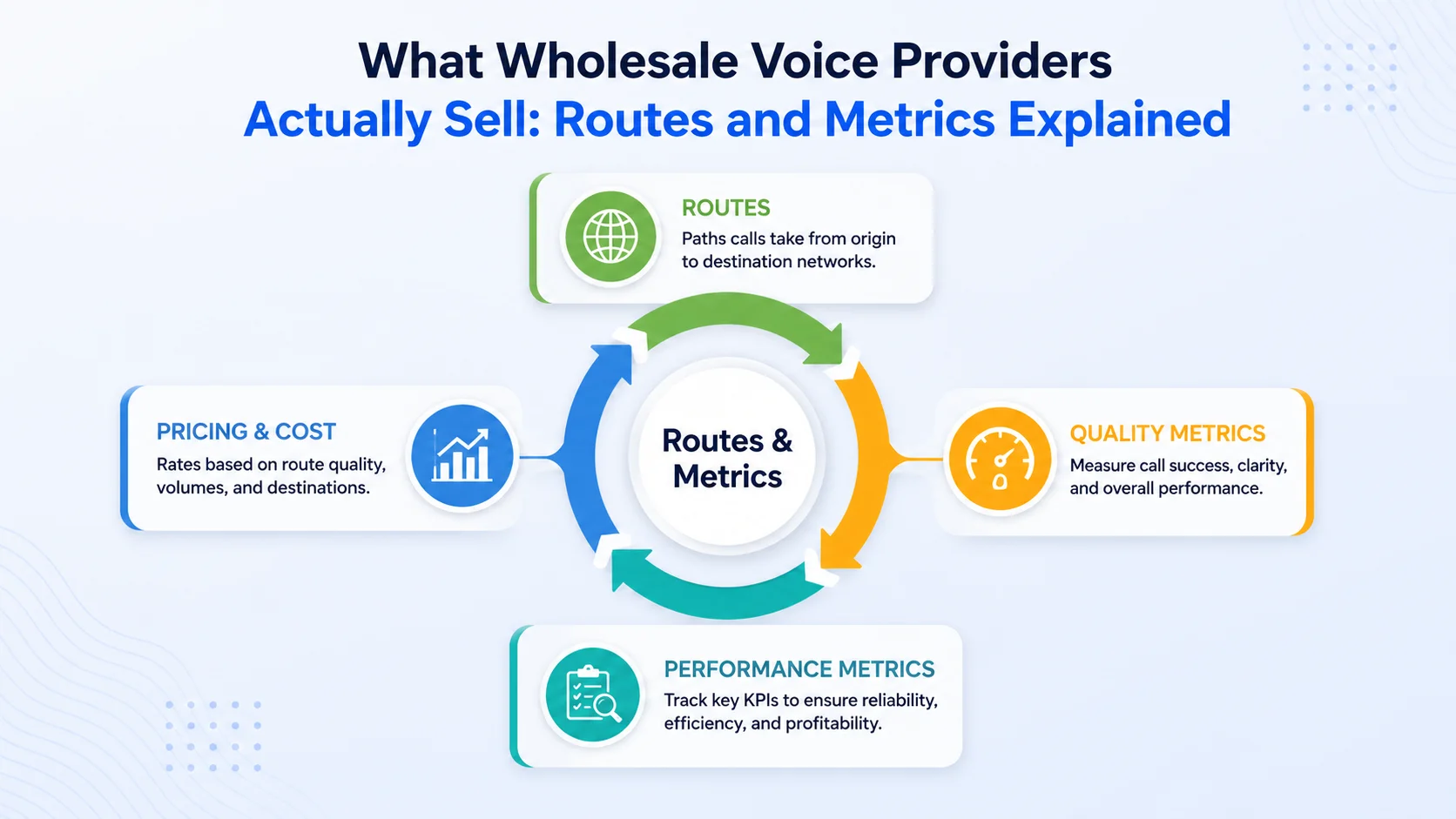 What Wholesale Voice Providers Actually Sell: Routes and Metrics Explained