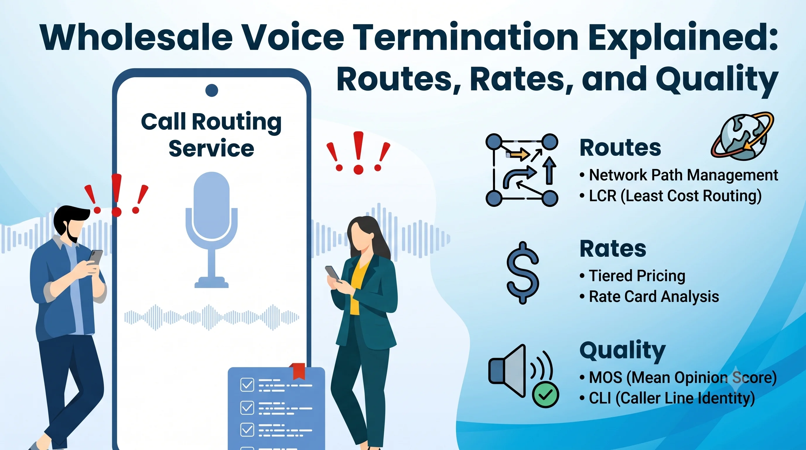 Wholesale Voice Termination Explained: Routes, Rates, and Quality