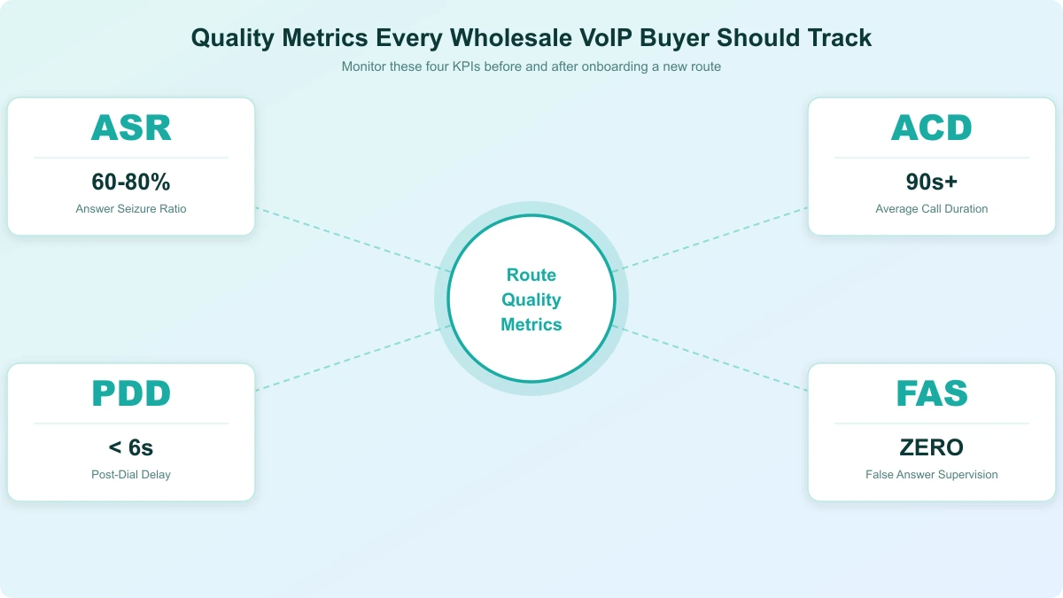 VoIP Route Quality Metrics